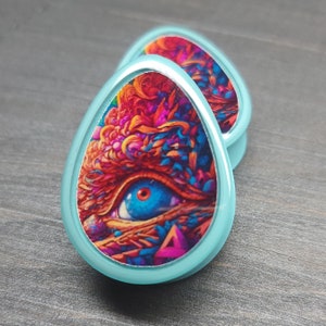 Am Enigmatic - Teardrop Plugs Gauges Earrings (Pair)