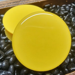 Yellow Classic Plugs Gauges Earrings (Pair)