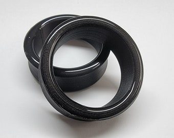 Black "Ultralite" Tunnels - Plugs Gauges Earrings (Pair)