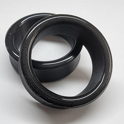 Black "Ultralite" Tunnels - Plugs Gauges Earrings (Pair)