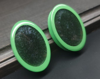 Dark Portal - Plugs Oval Gauges Earrings (Pair)