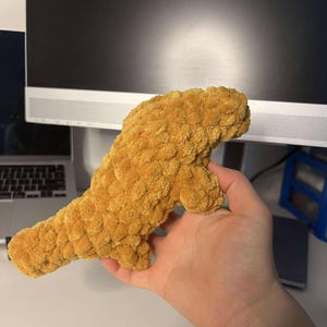Dino chicken nugget yarn toy | plushie amigurumi | soft handmade plush