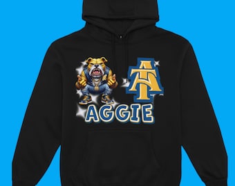 NC A&T Aggies Hoodie: Unisex Soft Fleece Pullover  Black College, Hbcu Apparel, Hbcu Sweatshirt, Black College Sweatshirt,