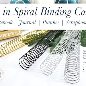 Spiral Binding Coil | 1 inch | Metal | Gold/Silver/White/Black | Binding Supply
