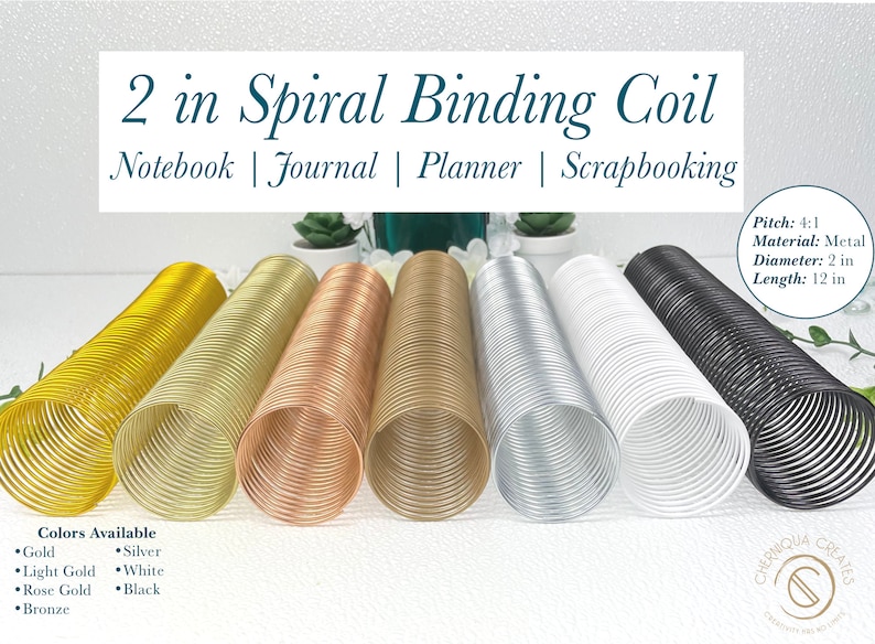 2 Inch Metal Coils | for Planners - Notebooks - Journals - Scrapbooks ...