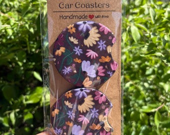 Surprise Floral Piano Car Coasters