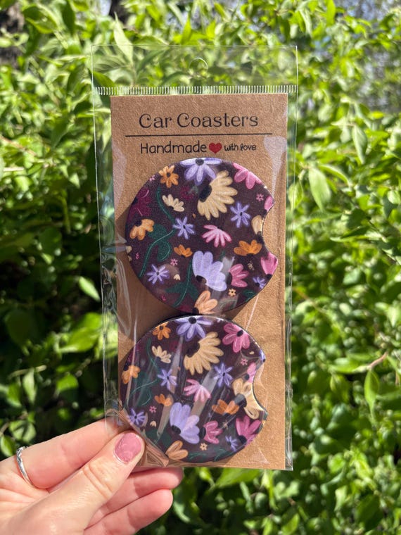 Surprise Floral Piano Car Coasters