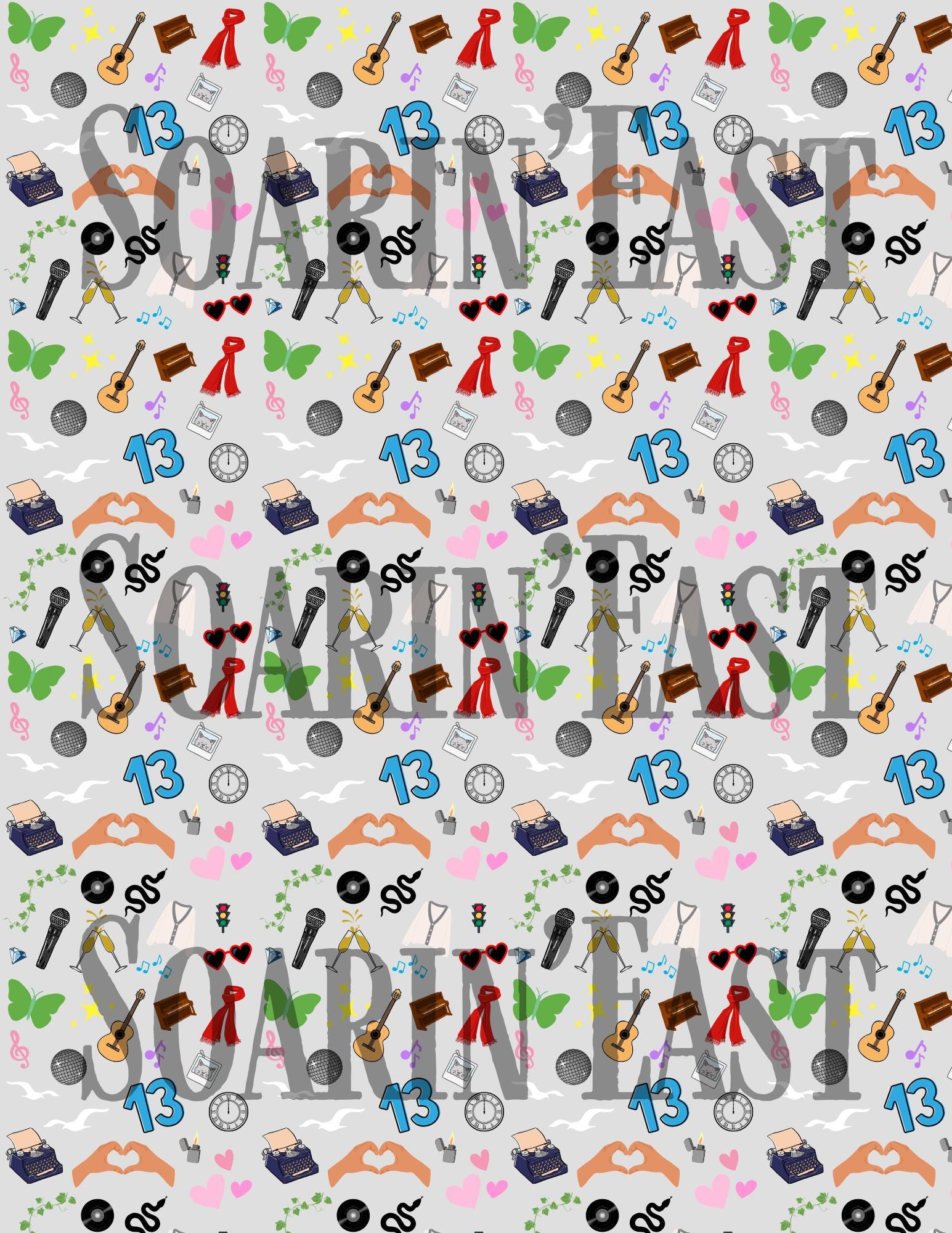 Swift Icons PNG | Seamless Pattern | TS Symbol | Eras Tour |