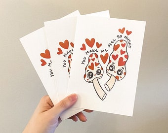 Mushroom Heart 5x7" Greeting Card | Anniversary, Valentine’s Day, Birthday | Couples, Friendship
