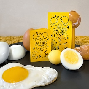 Egg Hall of Fame Zine | Self-Published Mini Magazine | digital illustration handmade funny yellow yoke independent