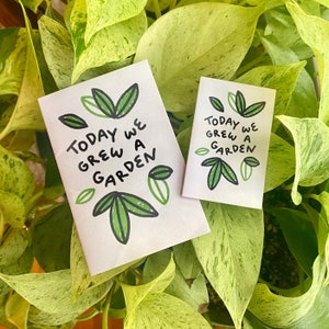 Today We Grew a Garden Zine | Self-Published Mini Magazine | digital illustration handmade gay plants