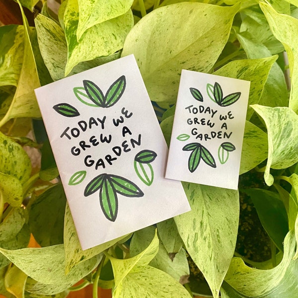 Today We Grew a Garden Zine | Self-Published Mini Magazine | digital illustration handmade gay plants