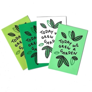 Today We Grew a Garden Zine | Self-Published Mini Magazine | digital illustration handmade gay plants