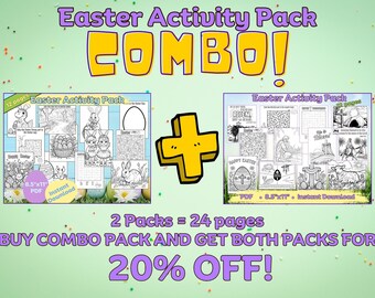 Easter Coloring and Activity Pack COMBO