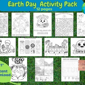Earth Day Coloring and Activity Pack