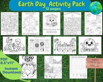 Earth Day Coloring and Activity Pack