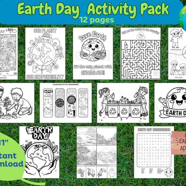 Earth Day Coloring and Activity Pack