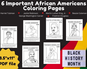 Important African Americans Coloring Pages