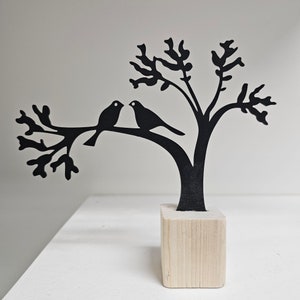 Elegant Laser-Cut Tree Art Piece