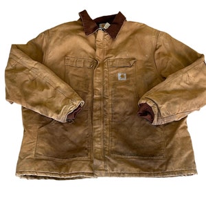 Vintage 90s Carhartt Jacket Full Zip With Hood / Workwear Vintage 90s Carhartt Jacket Full Zip With Hood / Workwear