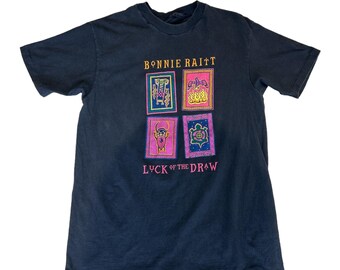 Vintage Bonnie Raitt Luck of the Draw 1991 Tour Tee