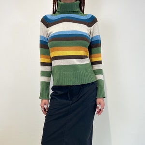 Neon top blue turtleneck