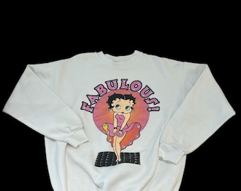 Vintage Betty Boop Crewneck, 2000s Cartoon Sweatshirt