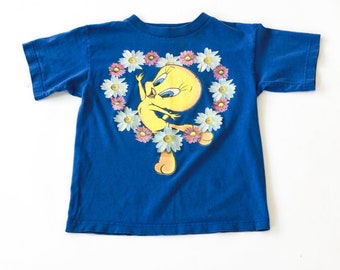 1997 Tweety Bird Blue T-shirt, Vintage 90s Looney Tunes