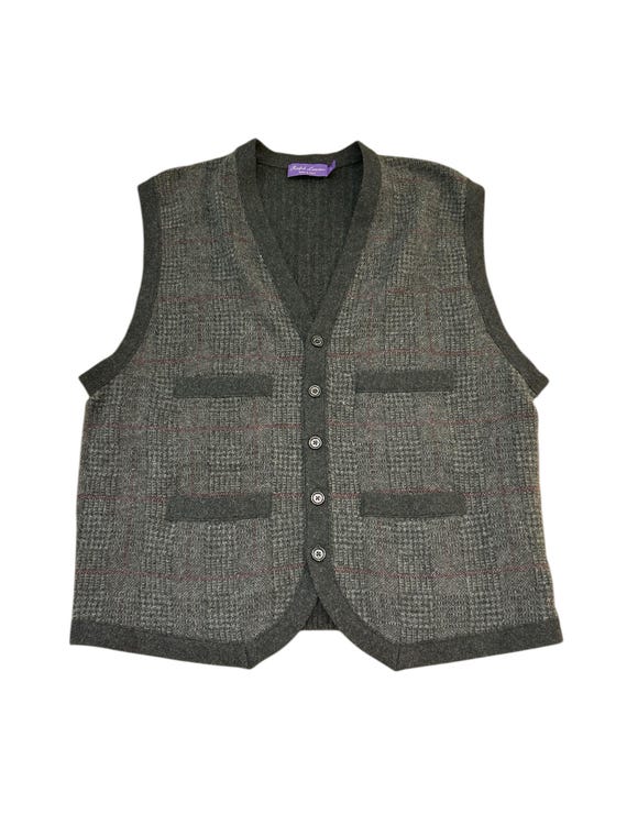 Ralph Lauren Purple Label, Vintage Ralph Lauren Purple Label 100% Cashmere Sweater Vest XL