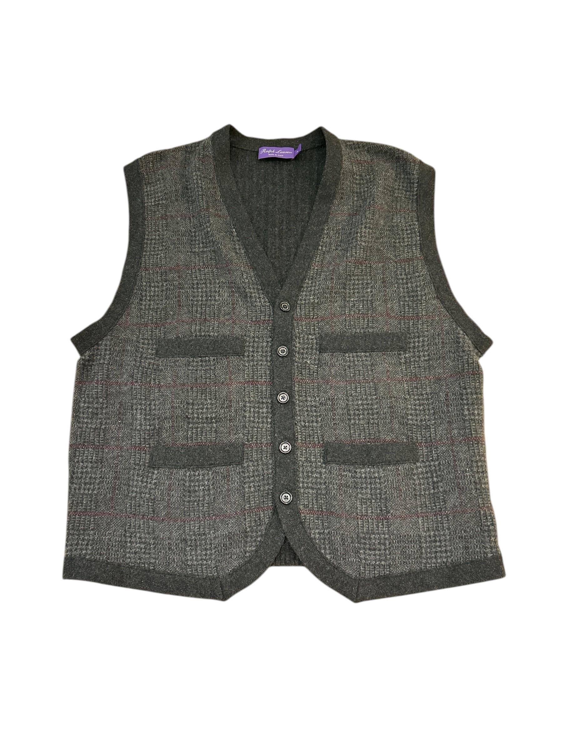 Vintage Ralph Lauren Purple Label 100% Cashmere Sweater Vest XL - Etsy