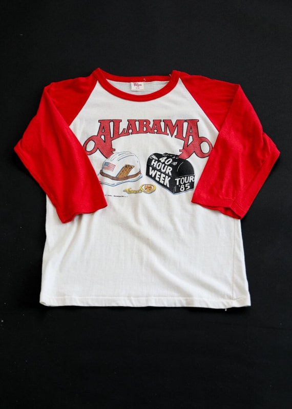 1985 Alabama 40 Hour Week Baseball Tee