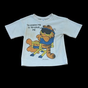 Vintage 70s Garfield “To Know Me Is To Love Me” Jim Davis Kids T-Shirt