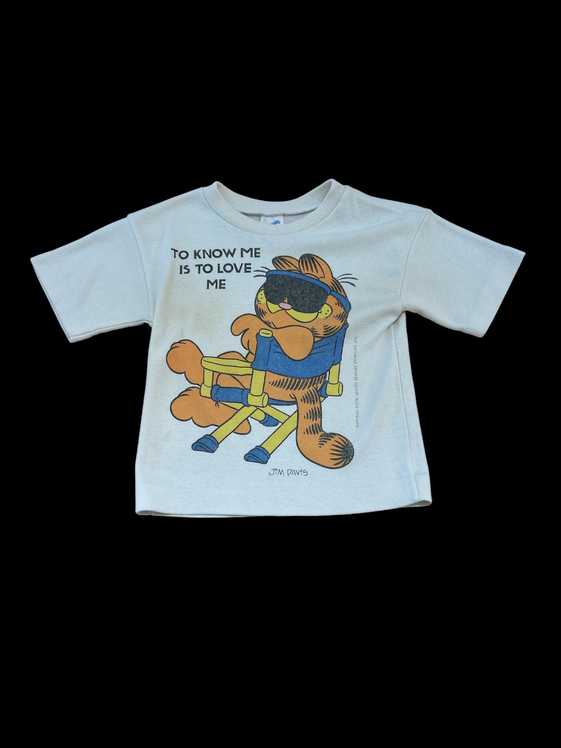 Vintage 70s Garfield T-shirt: to Know Me, Kids Size 4 - Etsy