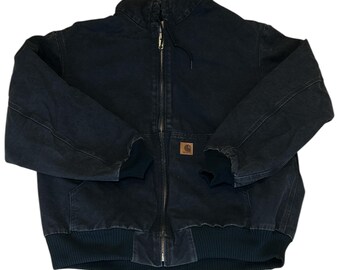 Carhartt Active Jacket Black With Quilted Lining - Etsy