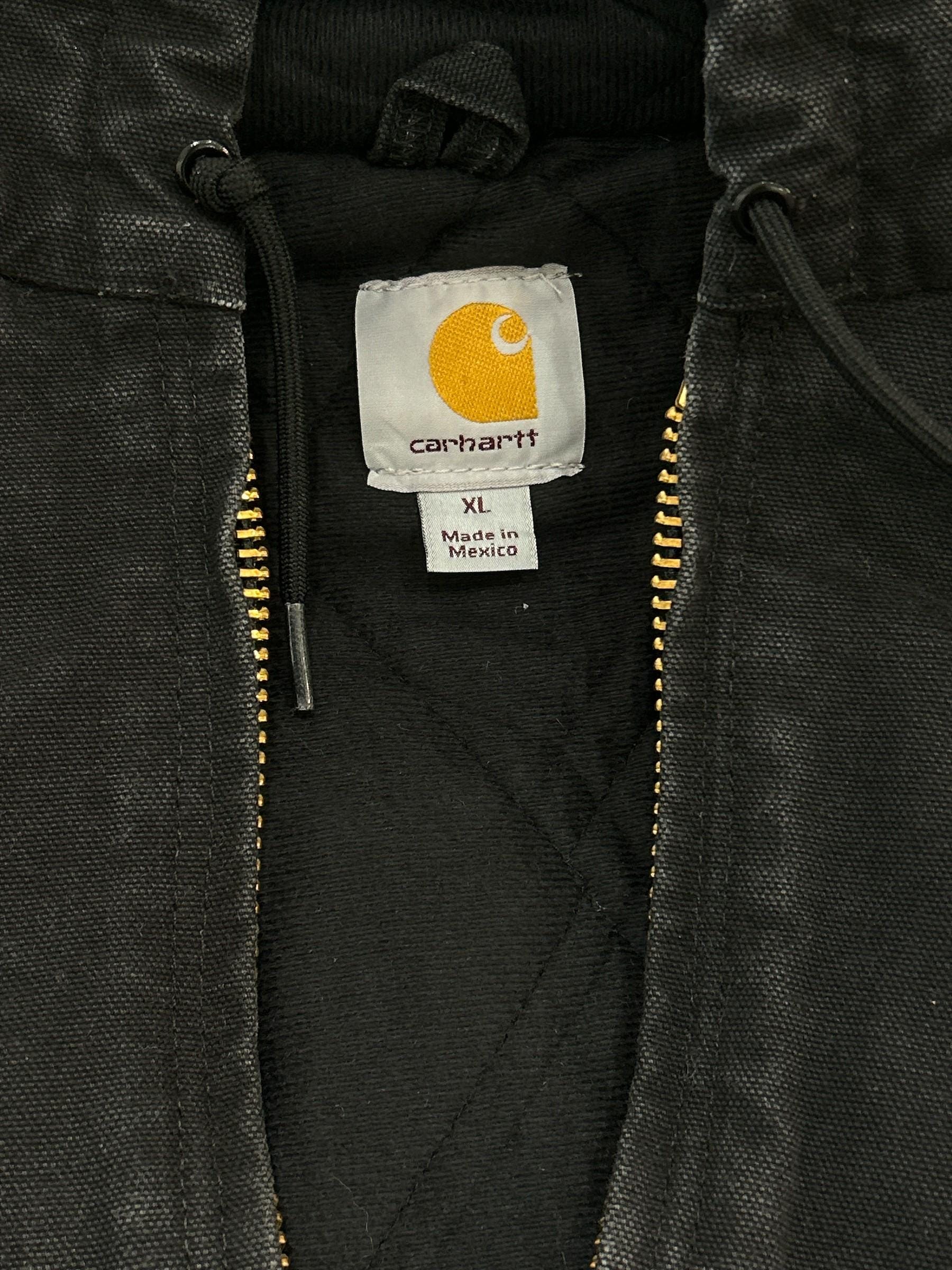 Carhartt Active Jacket Black With Quilted Lining - Etsy