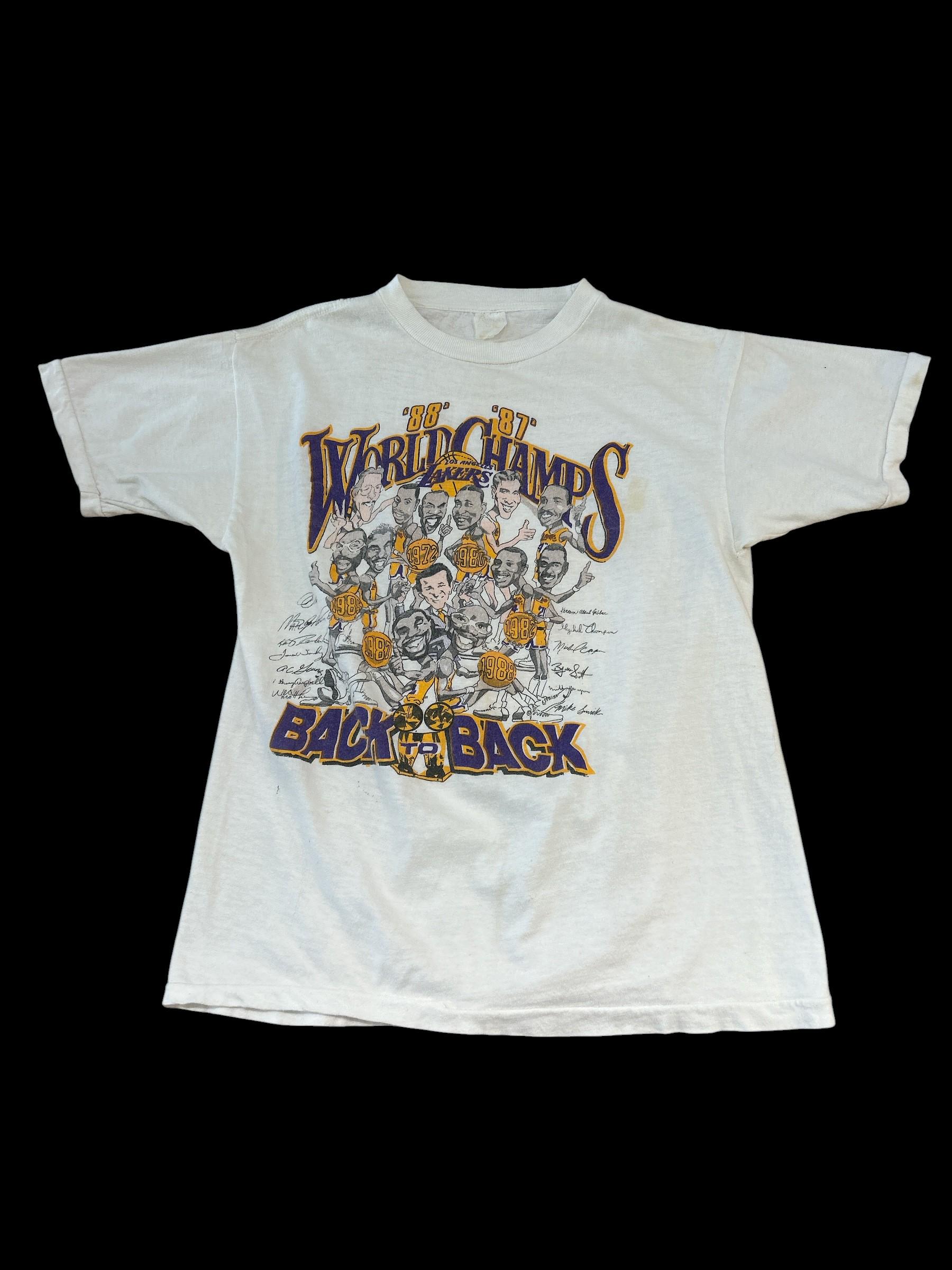 Vintage 1988 Los Angeles Lakers World Champions T-shirt - Etsy