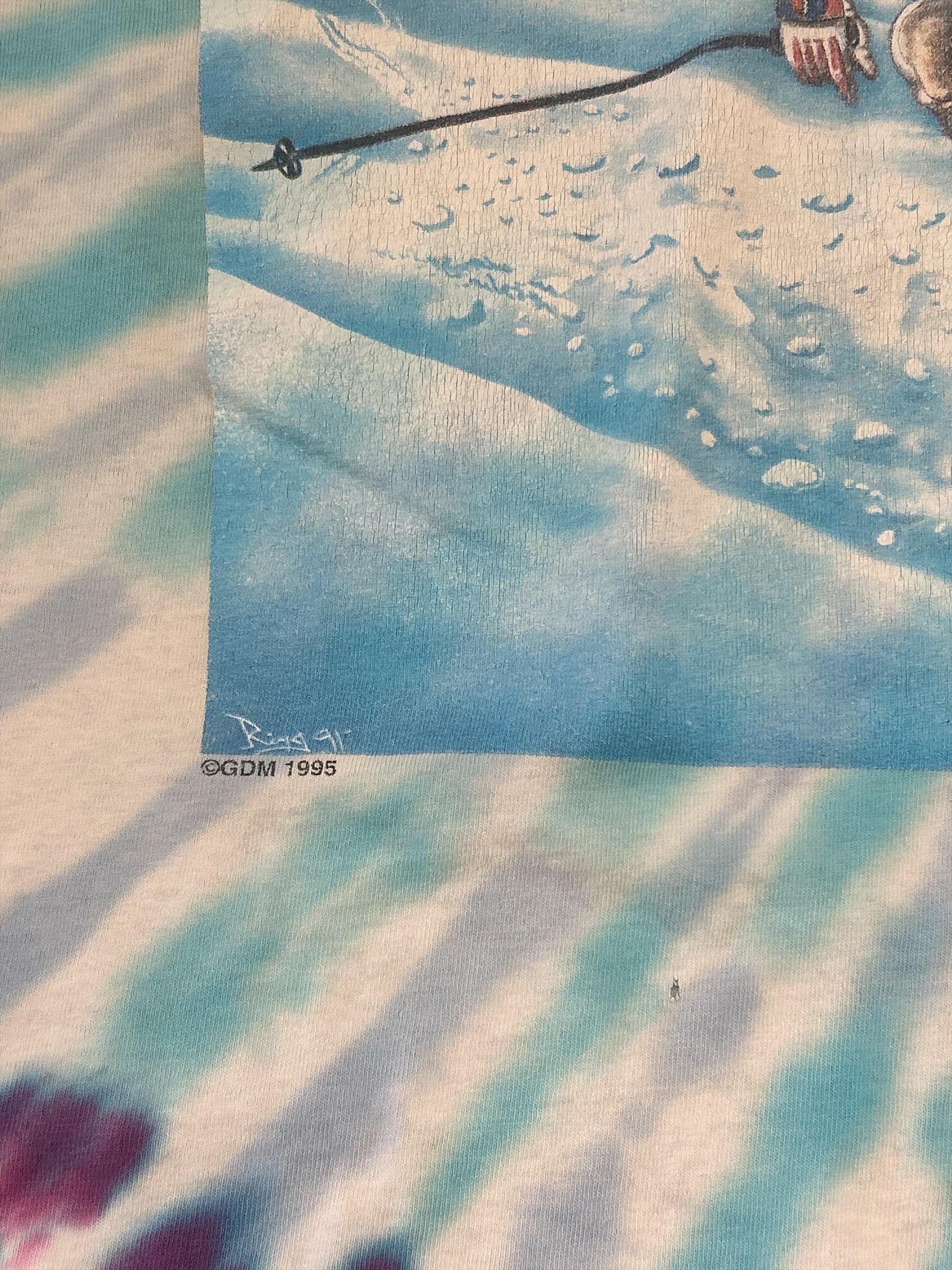Vintage 1995 Grateful Dead Skiing Skeleton T-shirt - Etsy