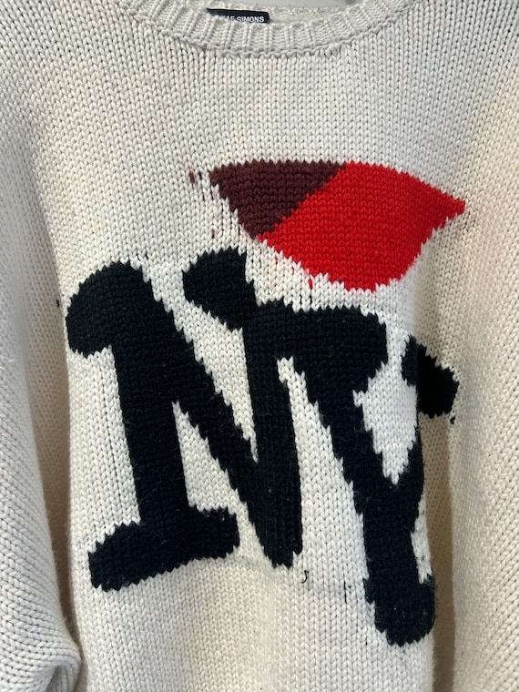 Raf Simons I Heart NY FW 2017 Oversized Knit Sweater - Etsy Hong Kong