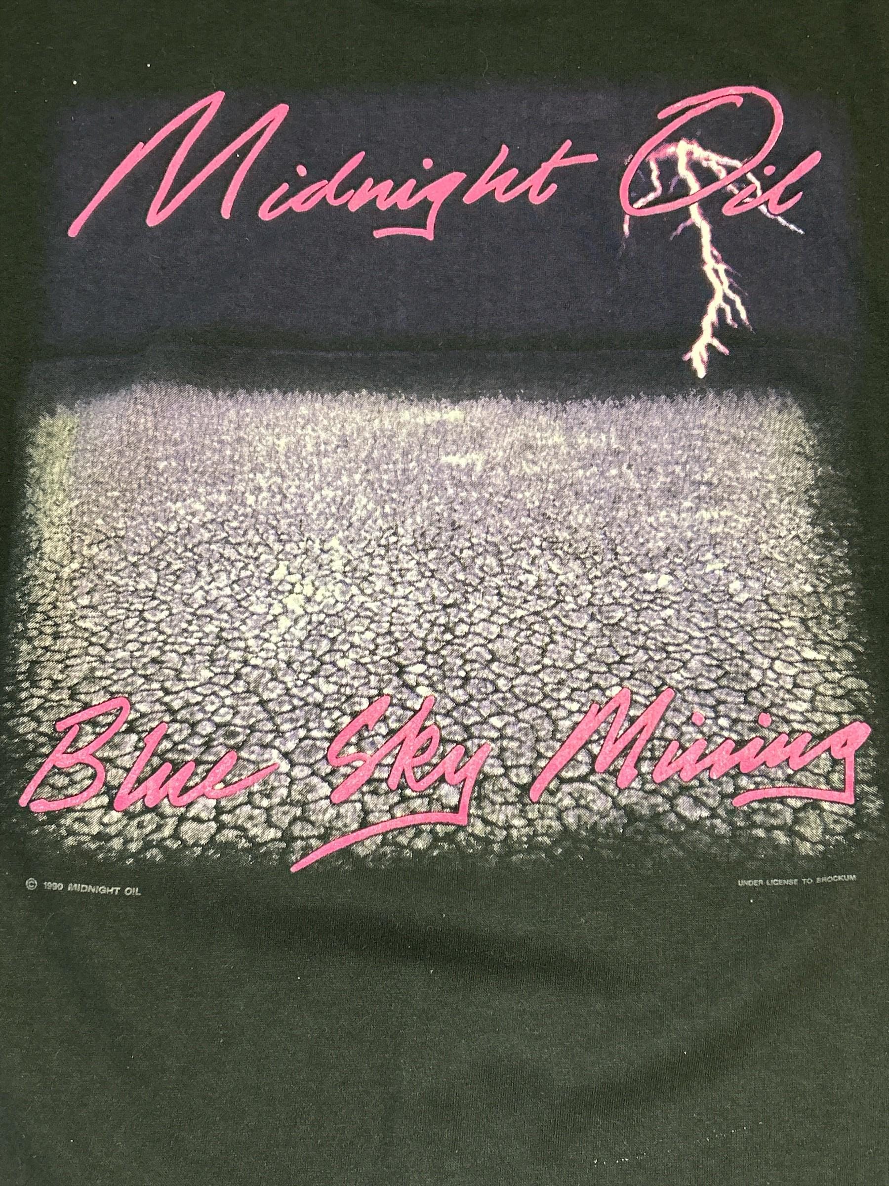 Vintage 1990 Midnight Oil Blue Sky Mining Band T-shirt - Etsy