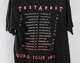 1991 World Tour Testament Tee - Etsy