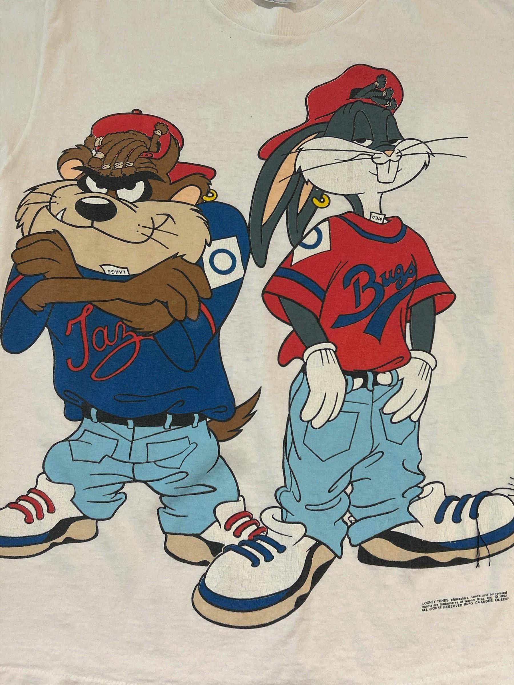 Vintage 1992 Taz and Bugs Bunny Looney Tunes T-shirt - Etsy