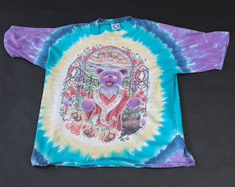 1998 Grateful Dead Saint Stephens Liquid Blue Vintage T-Shirt