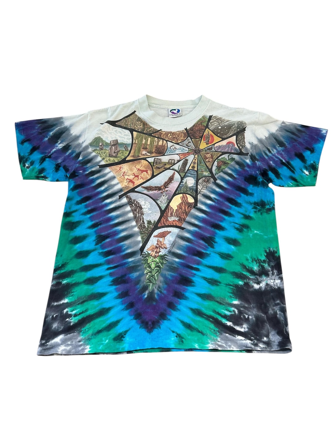 90s Vintage Liquid Blue Tシャツ USA製 Vintage 1990 Liquid Blue Web of Life T-shirt - Etsy