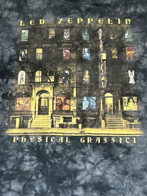 Vintage 90s Led Zeppelin Physical Graffiti Liquid Blue T-shirt - Etsy