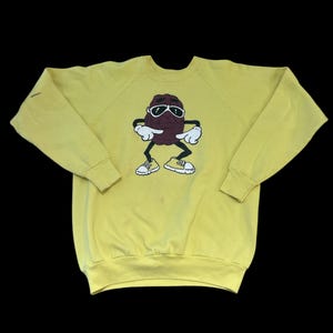 Vintage 80s The California Raisin Yellow Sweatshirt