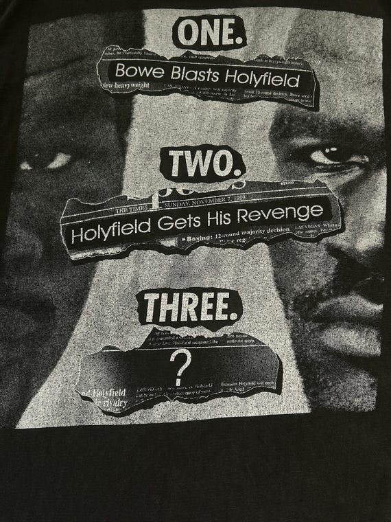 Vintage 1995 Riddick Bowe Vs. Evander Holyfield Boxing T-shirt - Etsy