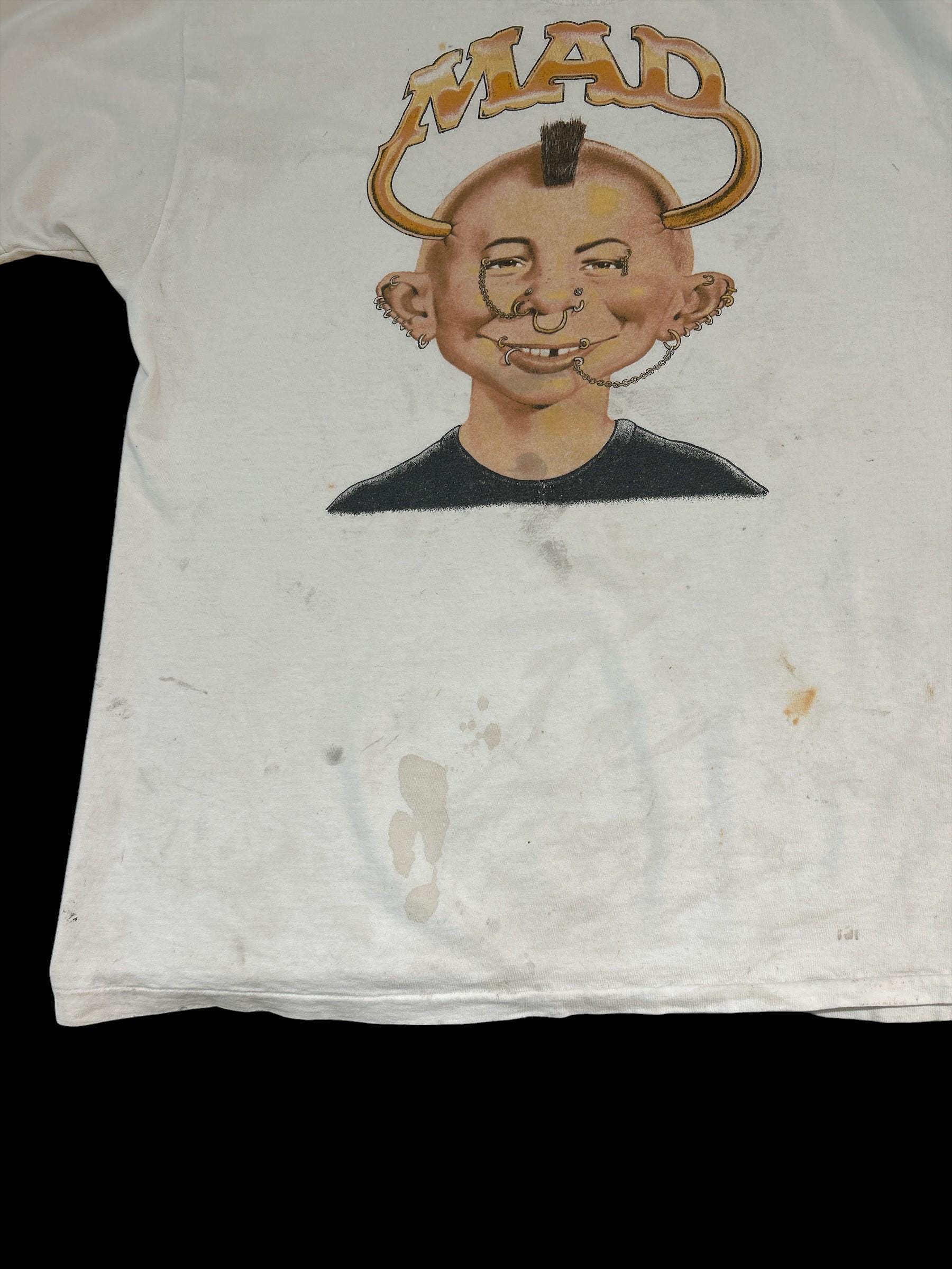 Vintage 90s MAD Magazine Distressed T-shirt - Etsy