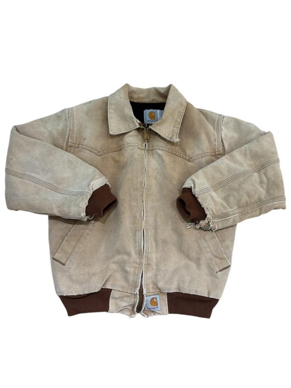 Vintage Carhartt Santa Fe Youth Jacket With Quilted Lining - Etsy