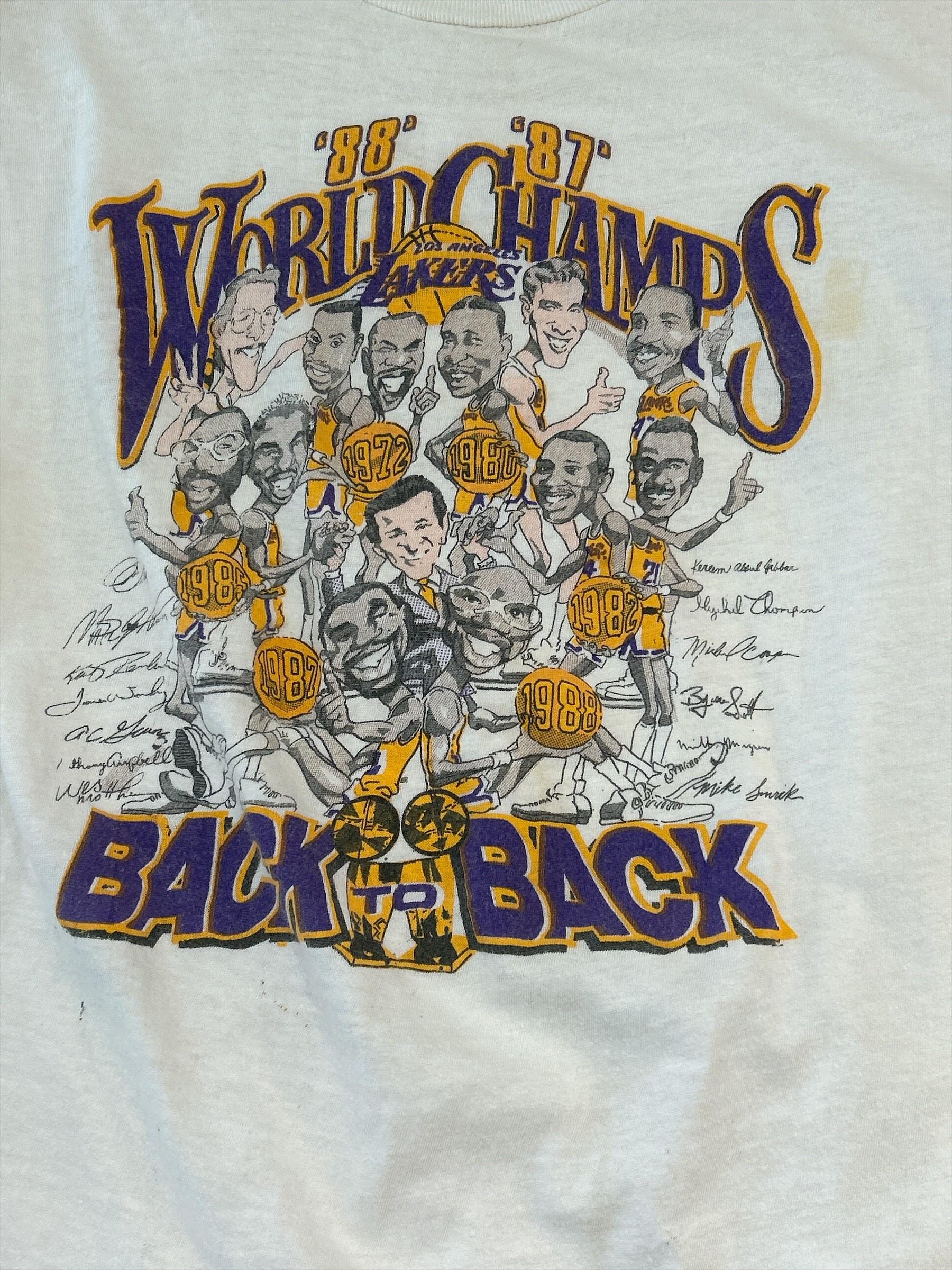 Vintage 1988 Los Angeles Lakers World Champions T-shirt - Etsy