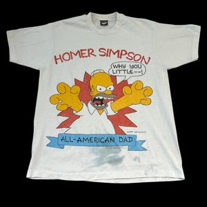 Vintage 1990 Homer Simpson All American Dad T-Shirt
